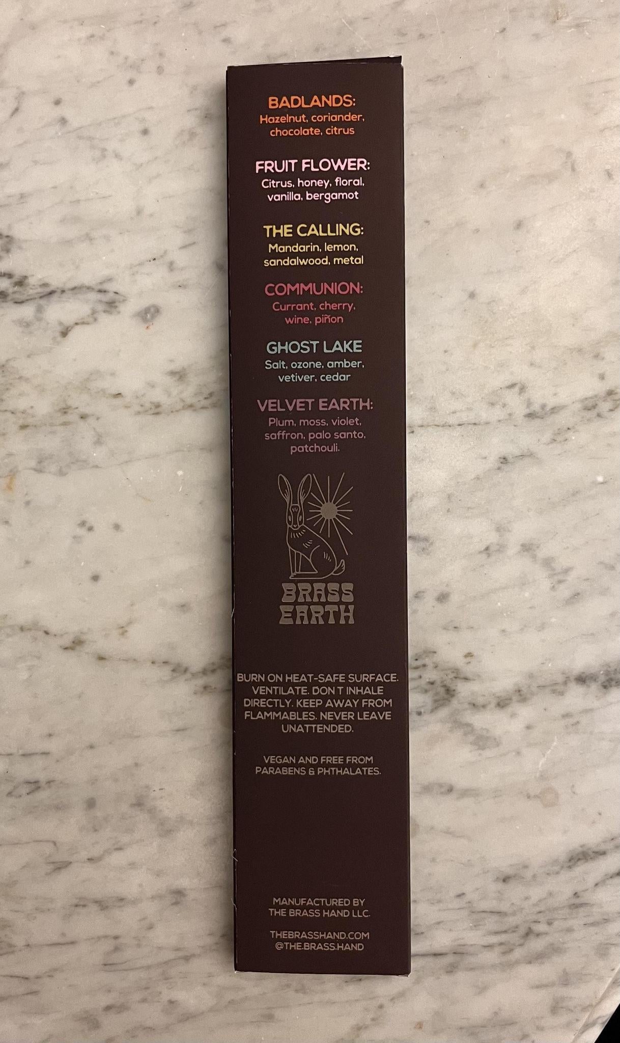Sampler Pack Mix Scent Brass Earth Incense