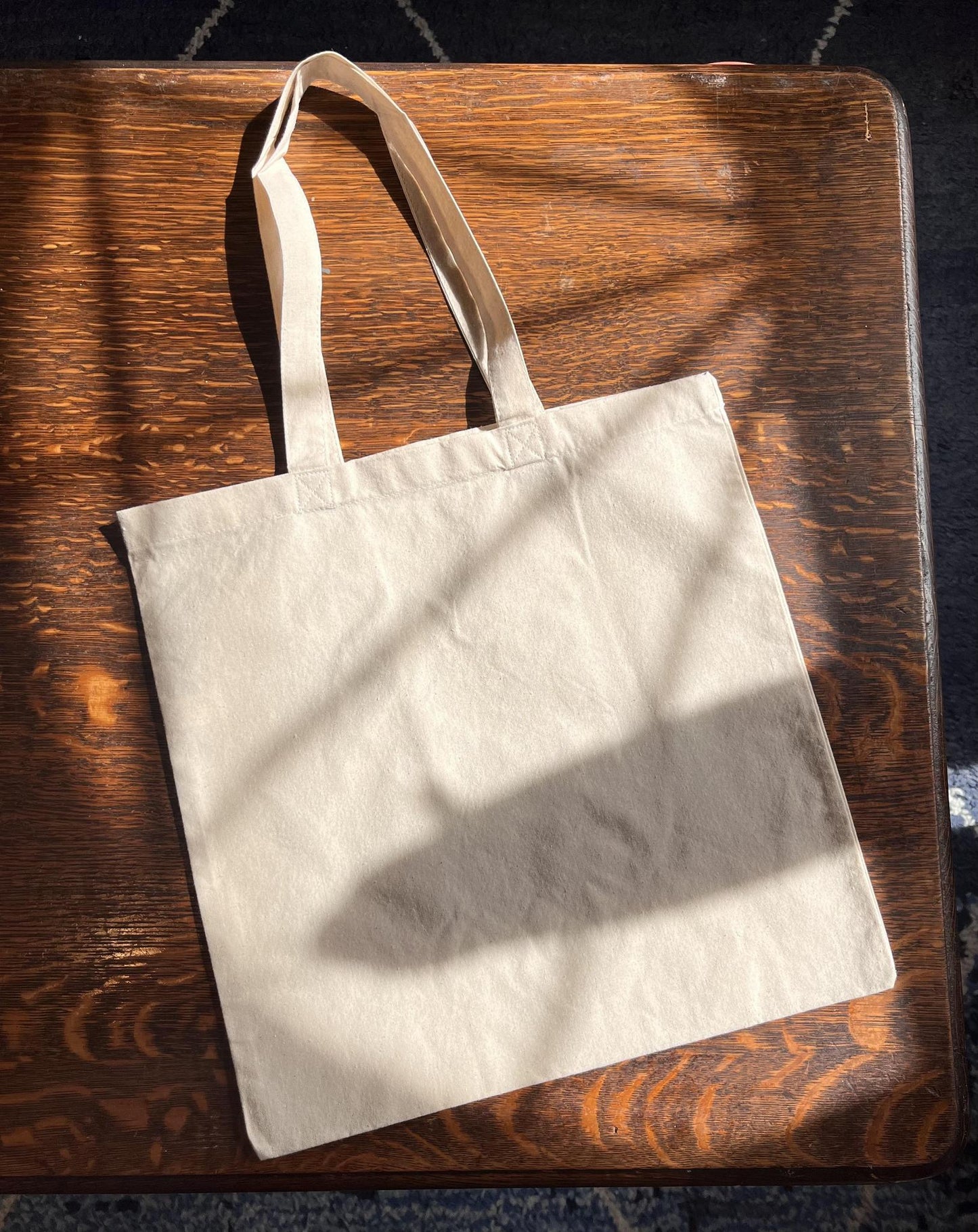 Canvas Tote Bag Silver Rose Vtg.